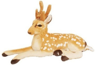 

De-Ultimate Stitching Soft Stuffed Toy Beauty of Jungle Deer for Home, Car & Bedroom - 20 cm(Beige)