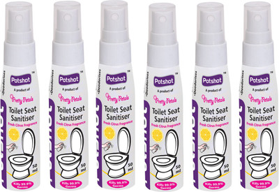 

Potshot Toilet Seat Sanitiser 50ml Citrus Liquid Toilet Cleaner(50 ml, Pack of 6)
