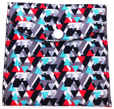 

Meher Collection Cosmetic Pouch(Multicolor), Black lining;printed;red mosaic print