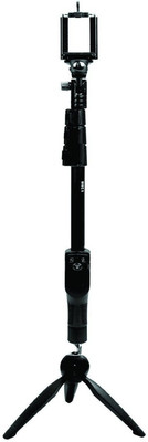 

Memore Extendable Selfie Stick Camera Shooting Handheld Monopod Tripod Mount Holder with Bluetooth Remote for Iphone 6plus 6 5s 5c 5 4s 4 Ipod Etc.(YT-1288+YT-228) Tripod(Black, Supports Up to 1000 g)