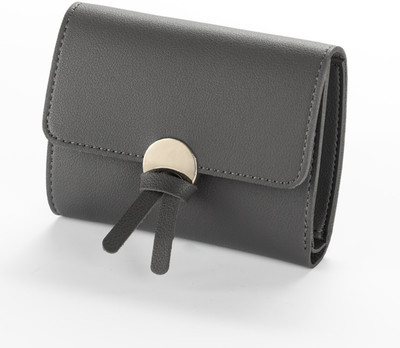 

Robustrion Women Grey Artificial Leather Wallet(5 Card Slots), Dark grey
