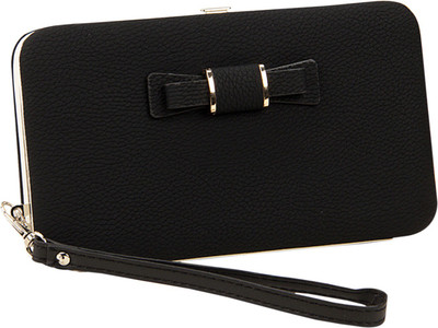 

Robustrion Women Casual Black Artificial Leather Wallet(7 Card Slots)