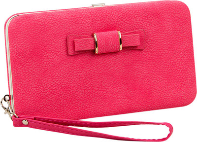 

Robustrion Women Evening/Party Pink Artificial Leather Wallet(7 Card Slots), Rose pink
