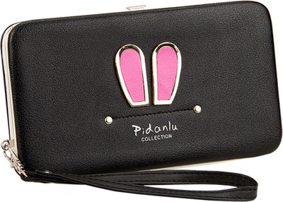 

Robustrion Women Casual Black Artificial Leather Wallet(7 Card Slots)