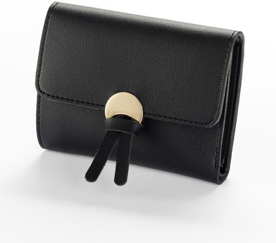 

Robustrion Women Black Artificial Leather Wallet(5 Card Slots)