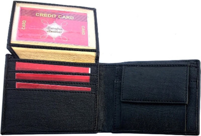

Vital King Boys Black Artificial Leather Wallet(5 Card Slots)