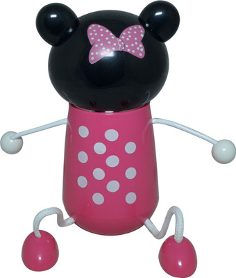 

Shristi High Quality Stainless Steel Cute Printed with Cartoon Character Designer Bottle - Cute cartoon stereo Mickey Minnie bottle for Water, Milk, and Juice (set of 1) 300ML (Pink) - 300 ml(Pink)