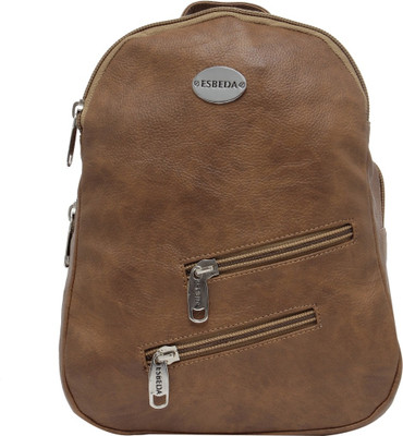 

ESBEDA Drymilk Two Zipper Bagpack 4 L Backpack(Brown), Camel