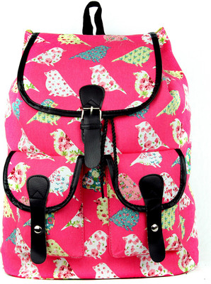 

RAMPOSH Canvas Printed Backpack Pink,Multicolor 123 Laptop Bag, College Bag 15 L Laptop Backpack(Pink, Multicolor)
