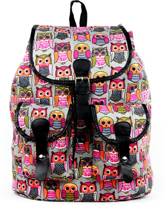 

RAMPOSH Canvas Printed Backpack Grey,Multicolor 124 Laptop Bag, College Bag 15 L Backpack(Grey, Multicolor)