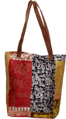 

IndiWeaves Men & Women Casual Multicolor Silk Tote