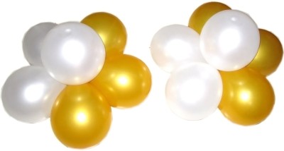 

EVA Solid EVA0230 Balloon(White, Gold, Pack of 100)