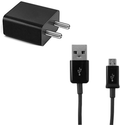 TROST 1 A Wall Charger for Mobile with Detachable Cable(Black)