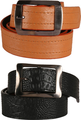 

Jack Klein Men Casual, Party, Formal Black, Brown Artificial Leather Reversible Belt