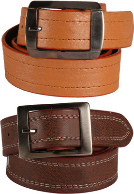 

Jack Klein Men Casual, Party, Formal Brown Artificial Leather Reversible Belt