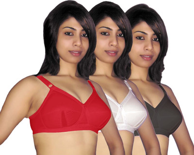 Selfcare New Combination Of Colours Women Full Coverage Non Padded Bra(Multicolor)
