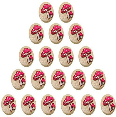 

Fabric and Lace BT053b Metal, Fabric Buttons(Pack of 20)