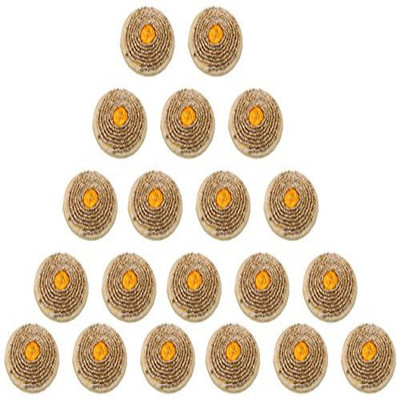 

Fabric and Lace BT029l Metal, Fabric Buttons(Pack of 20)