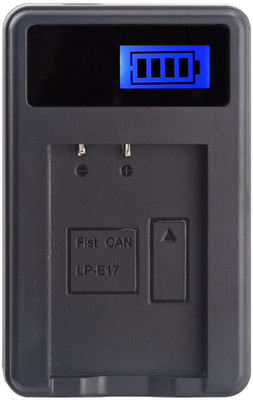 

Power Smart LP E17 Battery Charger indicator LED display. 1-Slot Ion Battery charger Camera Battery Charger(Black)