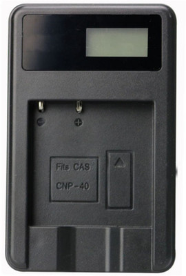 

Power Smart NP40 LCD Single Battery Charger for CAS 55 57 Z100 Z300 Z400 Z450 FC100 Camera Battery Charger(Black)