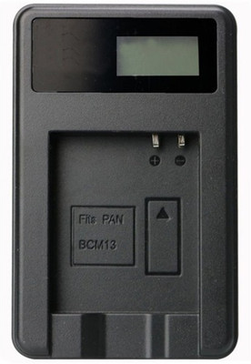 

Power Smart DMW-BCM13 Battery Charger indicator LED display. 1-Slot Ion Battery charger Camera Battery Charger(Black)