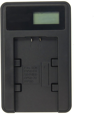 

Power Smart Digital Camera Battery Charger with LED Indicator for SNY NP-FV50 / FV70 / 90/100/120 NP-FP50 / 70 / FP90 Camera Battery Charger(Black)