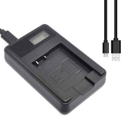 Power Smart CAMERA BATTERY CHARGER WITH SCREEN FOR SNY NP-BN1 / NP-120  Camera Battery Charger(Black)