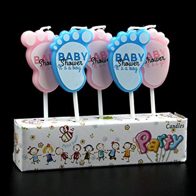 

AMFIN AMFIN® Baby Shower Candles For Decoration Foot Print Candle- Pink & Blue (Pack of 5) Candle(Multicolor, Pack of 5)