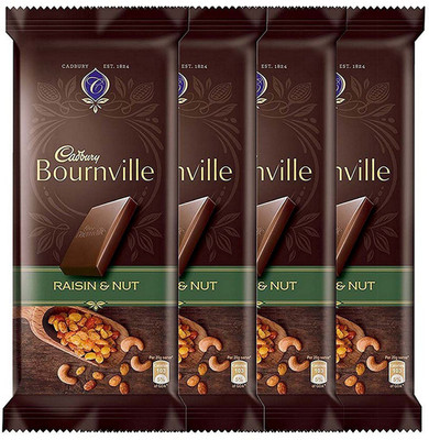 

Cadbury Raisin and Nut Bournville, 80g (Pack of 4) Bars(Pack of 4, 320 g)