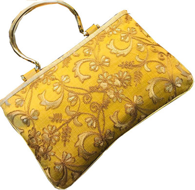 

Craftbazaar Party Yellow Clutch