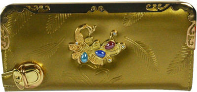 

Glitters Online Casual Gold Clutch