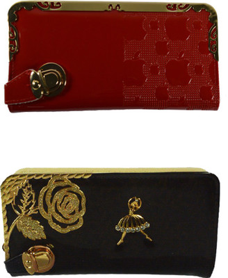 

Glitters Online Casual Red Clutch