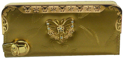

Glitters Online Casual Gold Clutch