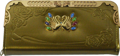 

Glitters Online Casual Gold Clutch