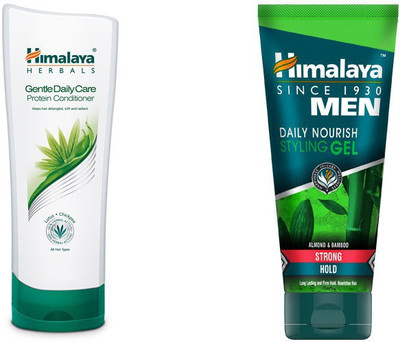 

Himalaya Gentle Daily Care Protein Conditioner, Men Daily Nourish Styling Gel(Set of 2)