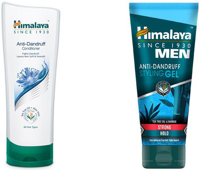 

Himalaya Anti Dandruff Conditioner, Men Anti-Dandruff Styling Gel(Set of 2)