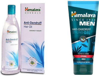 

Himalaya Anti Dandruff Hair Oil, Men Anti-Dandruff Styling Gel(Set of 2)