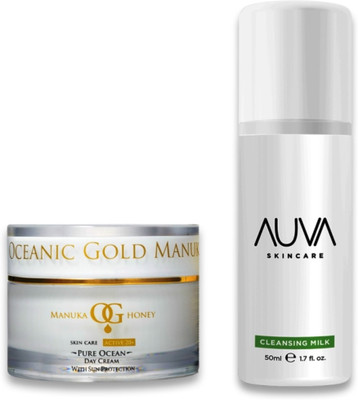 

Oceanic Gold Pure Ocean Day Cream with Sun Protection & Cleansing Milk(Swiss Made)(Set of 2)