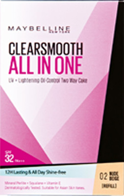 

Maybelline Clear Smooth All In One Two Way Cake Compact(Nude Beige-02)