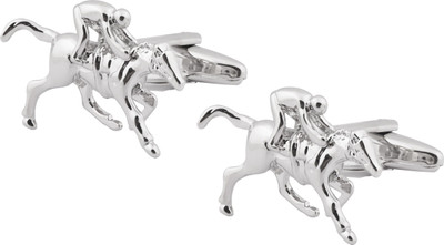 Shining Jewel Brass Cufflink(Silver)