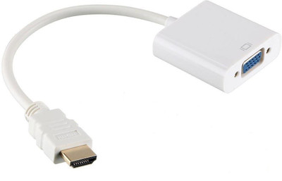 

Microware 1080P PC HDMI Male to VGA Without Audio HD Video Cable Converter Adapter HDMI Adapter(White)