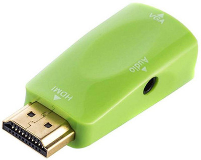 

Microware Hdmi To VGA Converter Adapter, Audio Cable HDMI Adapter(Compatible with Computer, Green)
