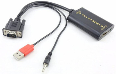 

Microware MCS - 03 HDMI TO VGA HDMI Adapter(Compatible with PROJECTOR, Black)