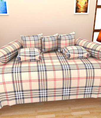 

Bansal Yarn Cotton Checkered Diwan Set, Multicolour