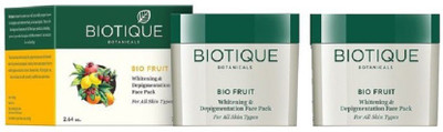 

BIOTIQUE BIO FRUIT WHITENING & DEPIGMENTATION FACE PACK FOR ALL SKIN TYPES 75GM(150 ml)