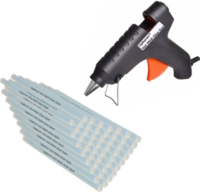 

Upkaran 40 Watts Makson High Quality 220V Electronic Black Glue gun GG40W (Made in Taiwan) with 50 hot glue sticks For Furniture, Decorations & Bonding Artificial Flowers High-Tech Professional Electronic Standard Temperature Corded Glue Gun(11 mm)
