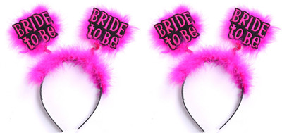 

Fully Hair Accessories for Bachelorette Party Bridal Shower Hen Party | Bride-to-be Fancy Party Fur Hairband Hair Band(Pink)