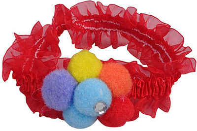 

Trendeela.com Feriha - Pom Pom Head Band(Red, Multicolor)