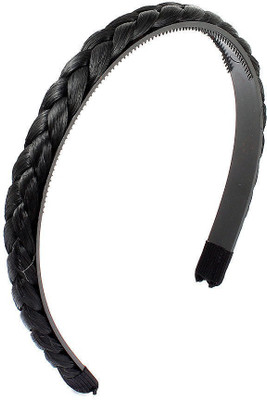 

Gugzy Fashion Headband Plaited Braided Hair Braid Alice Band by Hollywood Hair Girls Hair Accessories Head Band(Black)