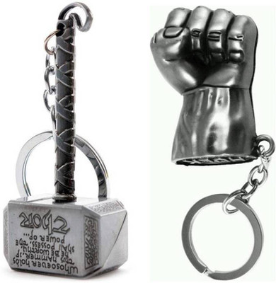

Styledose Superhero Thor And HULK Fist Pack of 2 Metal Key Chain Key Chain
